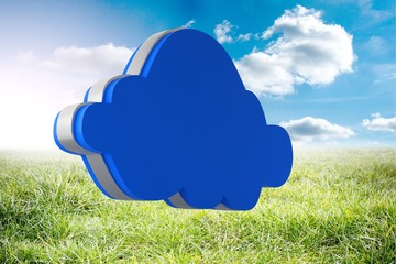 Poster - Composite image of blue cloud