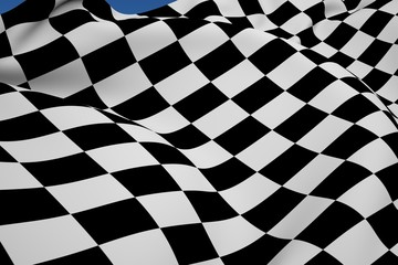 Poster - Composite image of checkered flag