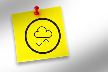 Poster - Composite image of cloud computing graphic