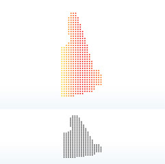 Map of USA New hampshire State with Dot Pattern