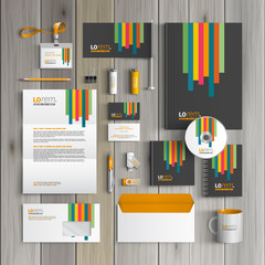 Wall Mural - Stationery template design