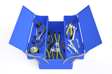 Poster - blue tool box