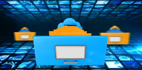Poster - Composite image of cloud computing drawer