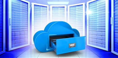 Poster - Composite image of cloud computing drawer