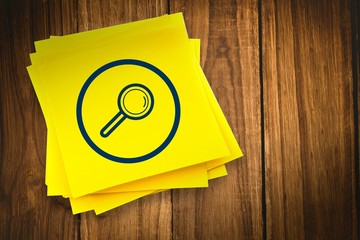 Poster - Composite image of magnifying glass graphic