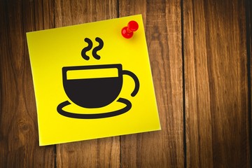 Poster - Composite image of coffee cup graphic
