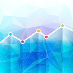 Wall Mural - Abstract graph chart timeline background.