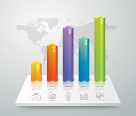 Aufkleber - Infographics vector design template.