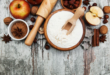 Canvas Print - ingredients for apple pie