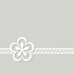 Poster - background with a lace and a flower