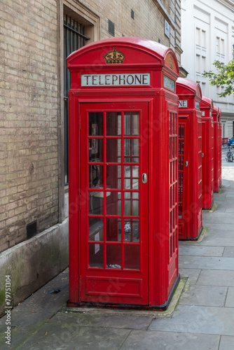 Fototapeta do kuchni London - Red Telephone Boxes Covent Garden