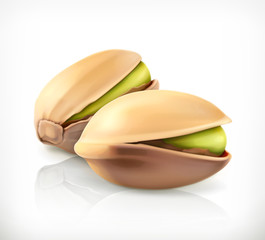 Wall Mural - Pistachio nuts, vector icon