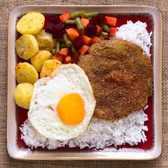 Canvas Print - Traditional Bolivian dish called Silpancho