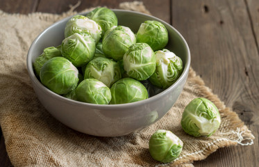 Wall Mural - Brussels sprouts in a bowl