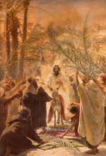 Paint Of Entry Of Jesus In Jerusalem (Palm Sanday).