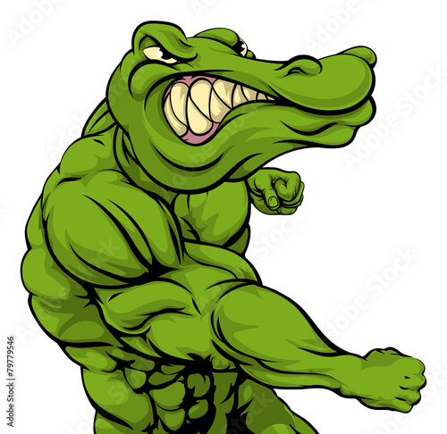 Alligator or crocodile masc...
