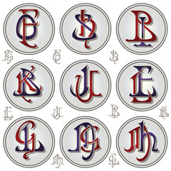 Wall Mural - Set letters for corporate identity and product design