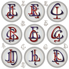 Wall Mural - Set letters for corporate identity and product design