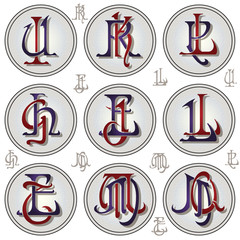 Wall Mural - Set letters for corporate identity and product design
