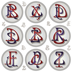 Wall Mural - Set letters for corporate identity and product design
