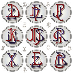 Wall Mural - Set letters for corporate identity and product design