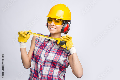 Obraz w ramie Builder girl