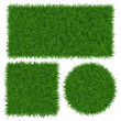 Green grass banners, vector illustration.