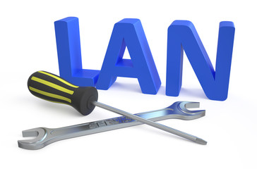 Poster - LAN repair and service concept
