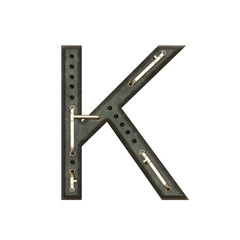Alphabet technically, Letter K