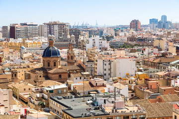 Valencia aerial skyline