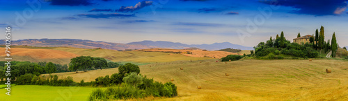 Foto-Schiebegardine mit Schienensystem - Tuscany landscape - panorama, San Quirico d´Orcia, Italy (von Gorilla)