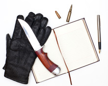 Gloves And Knife