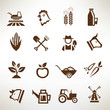 farm and agriculture vector icons collection