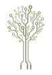 Vector circuit board tree with leaves