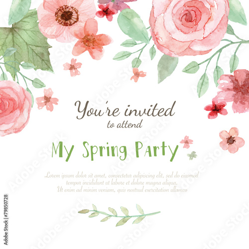 Flower Invitation Card