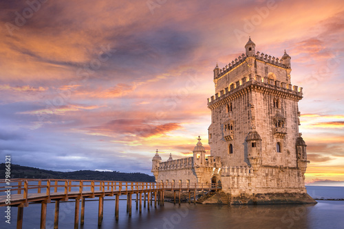 Fototapeta na wymiar Tour de Belém Lisbonne Portugal