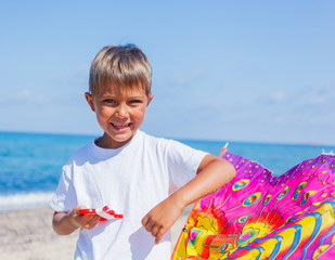 Poster - Boy with kite.