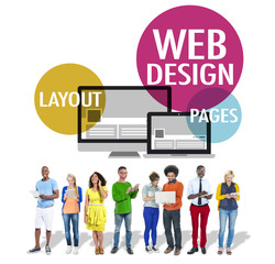 Poster - web design content creative website responsive concept