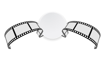 film strip round banner