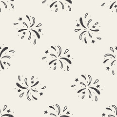 Poster - doodle firework seamless pattern background