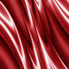 Folds of red silk in abstract