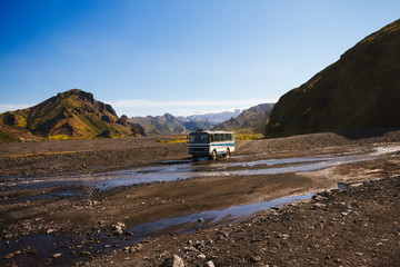 Bus across the river