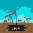 Oil well drilling with fossil underground