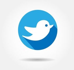 twitter bird flat icon