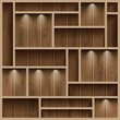 Wooden modern shelves