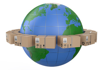 Poster - Worldwide delivery concept