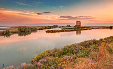 lagoon of Comacchio, Ferrara, Italy