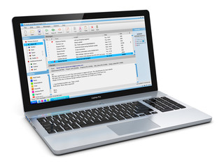 Poster - Laptop with e-mail client
