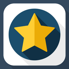 Wall Mural - star icon with long shadow