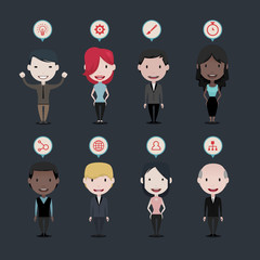 Wall Mural - Business people set